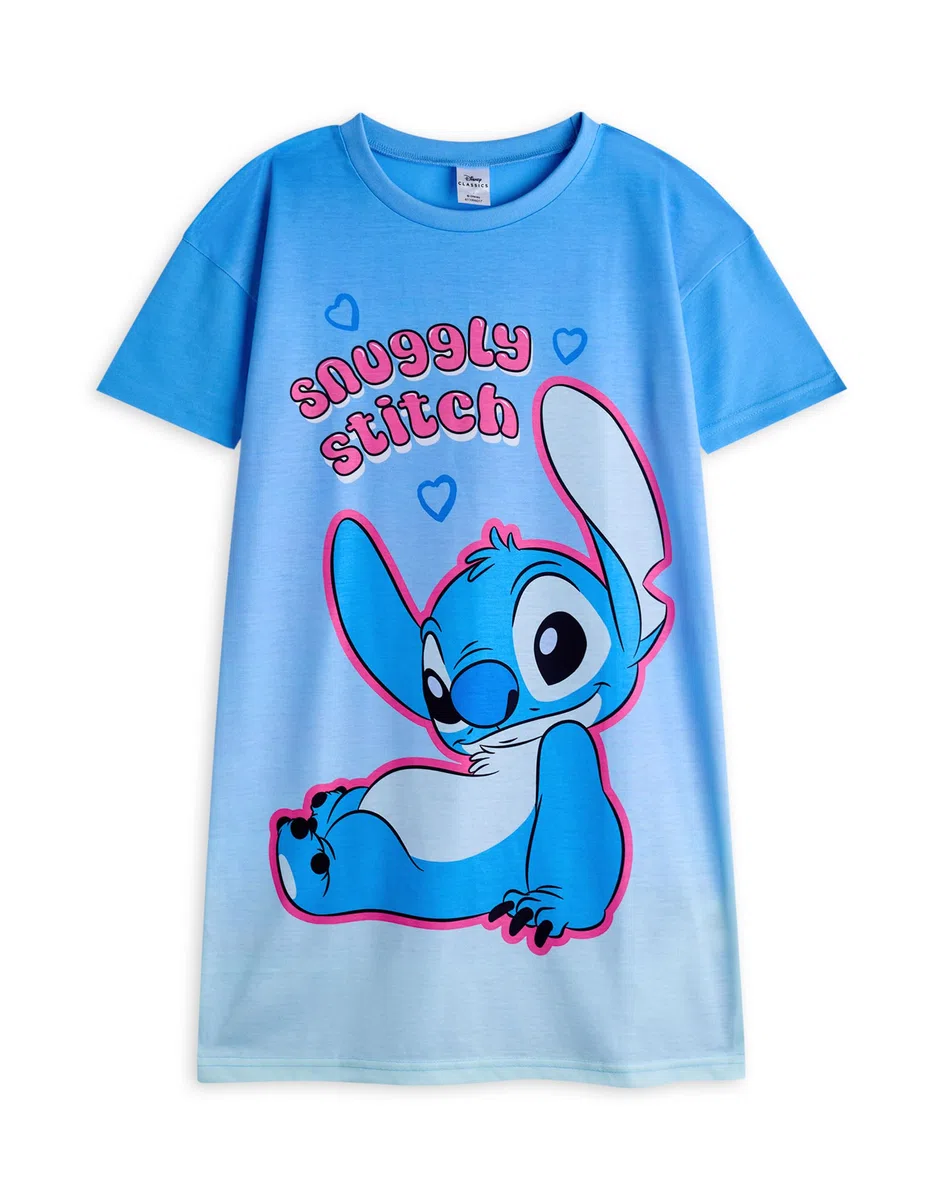 Disney Set Pigiama e Camicia da Notte per Ragazze Angel & Stitch, Confezione da 2 | T-Shirt da Notte a Maniche Lunghe e Pantaloni del Pigiama per Bambini con Stampa Grafica dei Personaggi