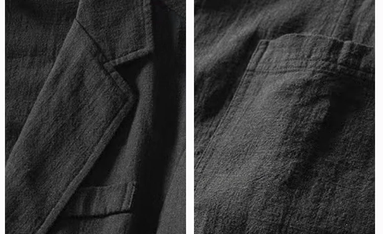Generico Blazer Uomo Casual, Giacca Sportiva Casual da Uomo, Elegante, con Due Bottoni, in Lino, vestibilità Regolare, Leggera, Estiva, da Esterno, con Risvolto, Sportiva
