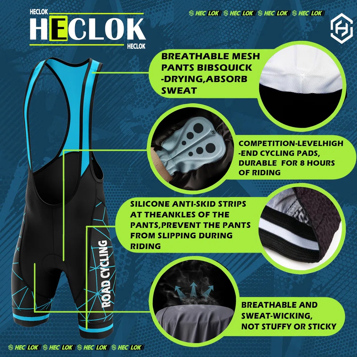 Pantaloncini da Ciclismo Pantaloni da Ciclismo Uomo Pantaloncini con Bretelle Bicicletta Sport Professionale Salopette Equipaggiamento Abbigliamento Corto,