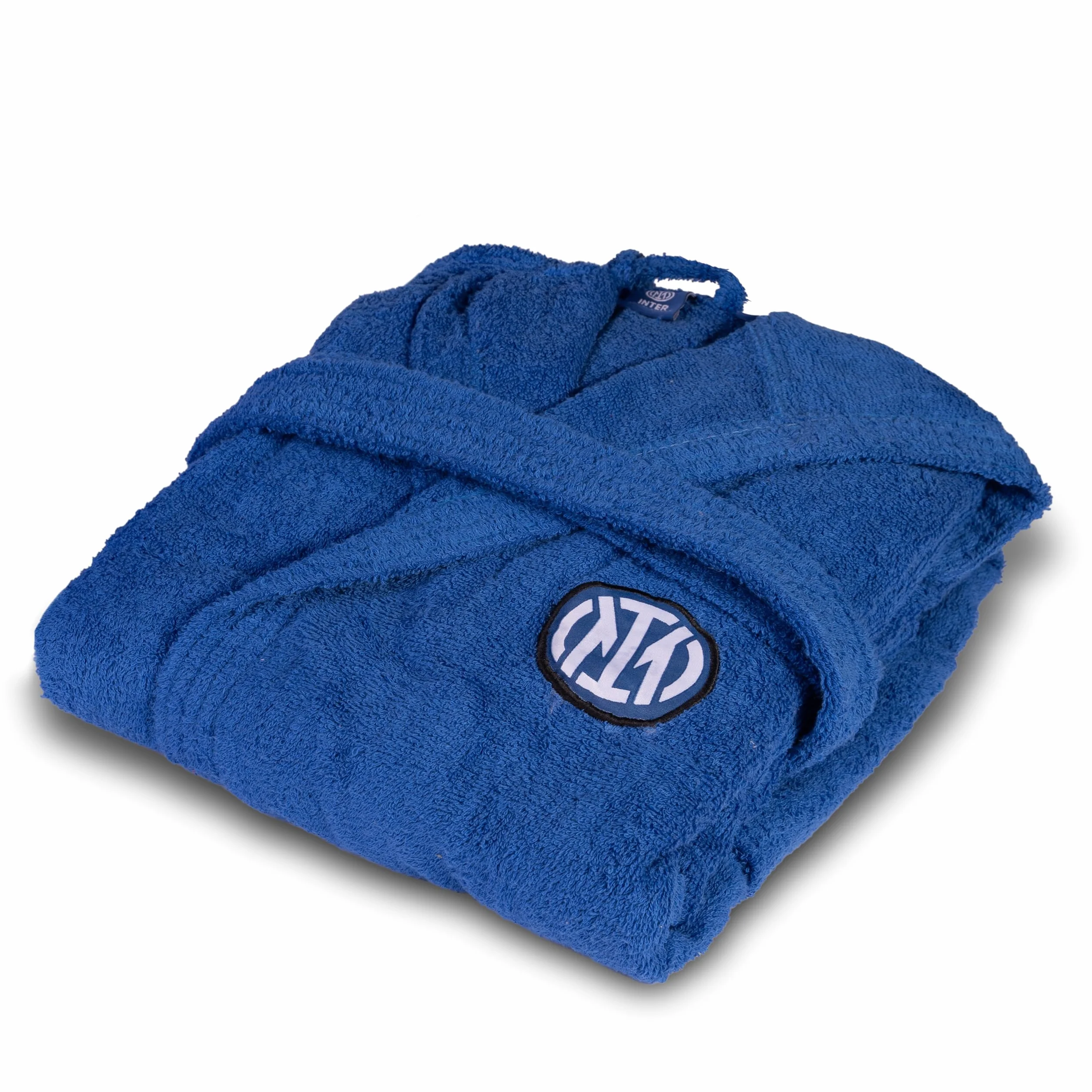 Inter, Accappatoio con Cappuccio, Accappatoio Bambini e Ragazzi, Unisex, In Spugna 380 gsm, 100% Cotone, Logo dell' Inter Lato Cuore