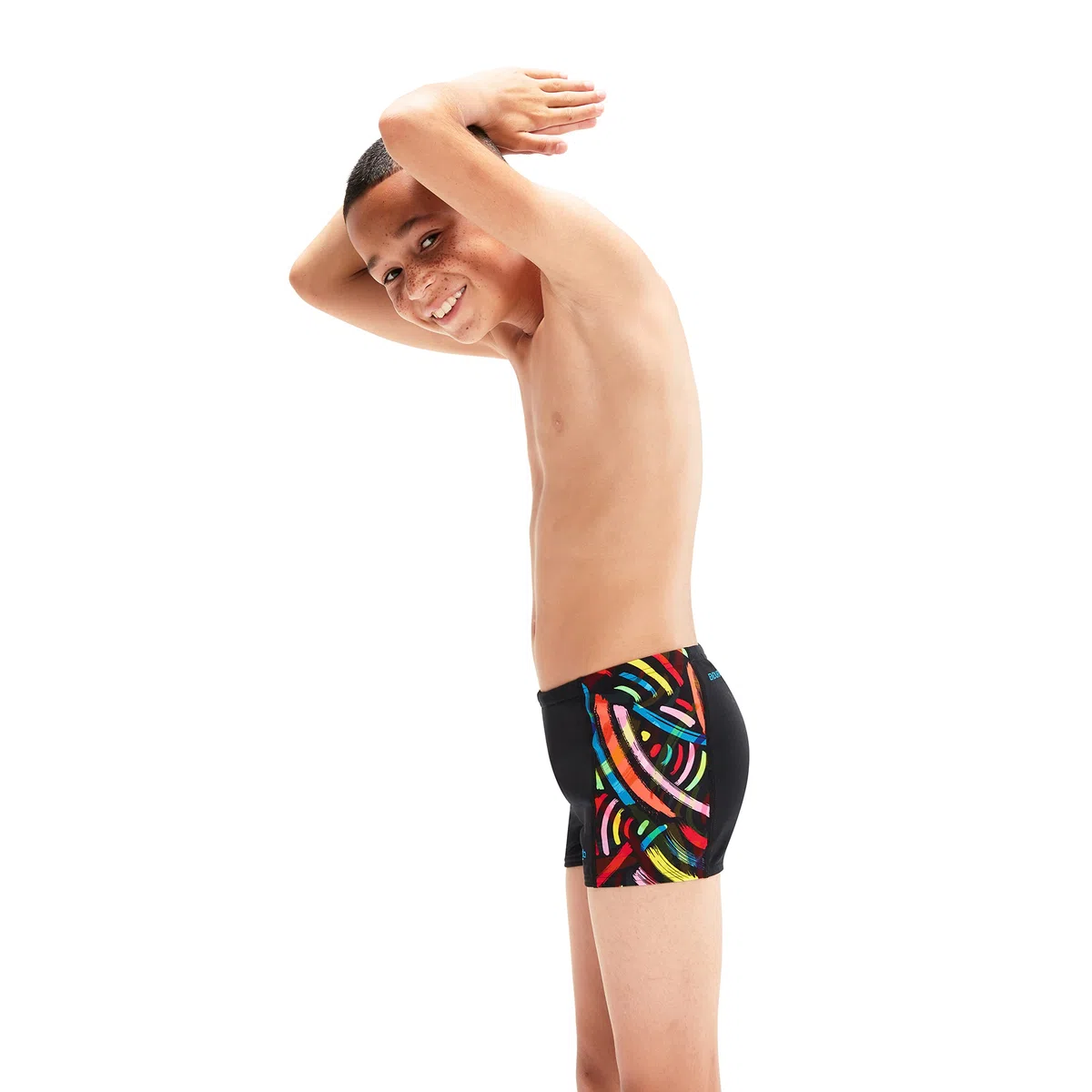 Speedo Pannello digitale da ragazzo Aquashorts Nero/Rosso Nuotatori