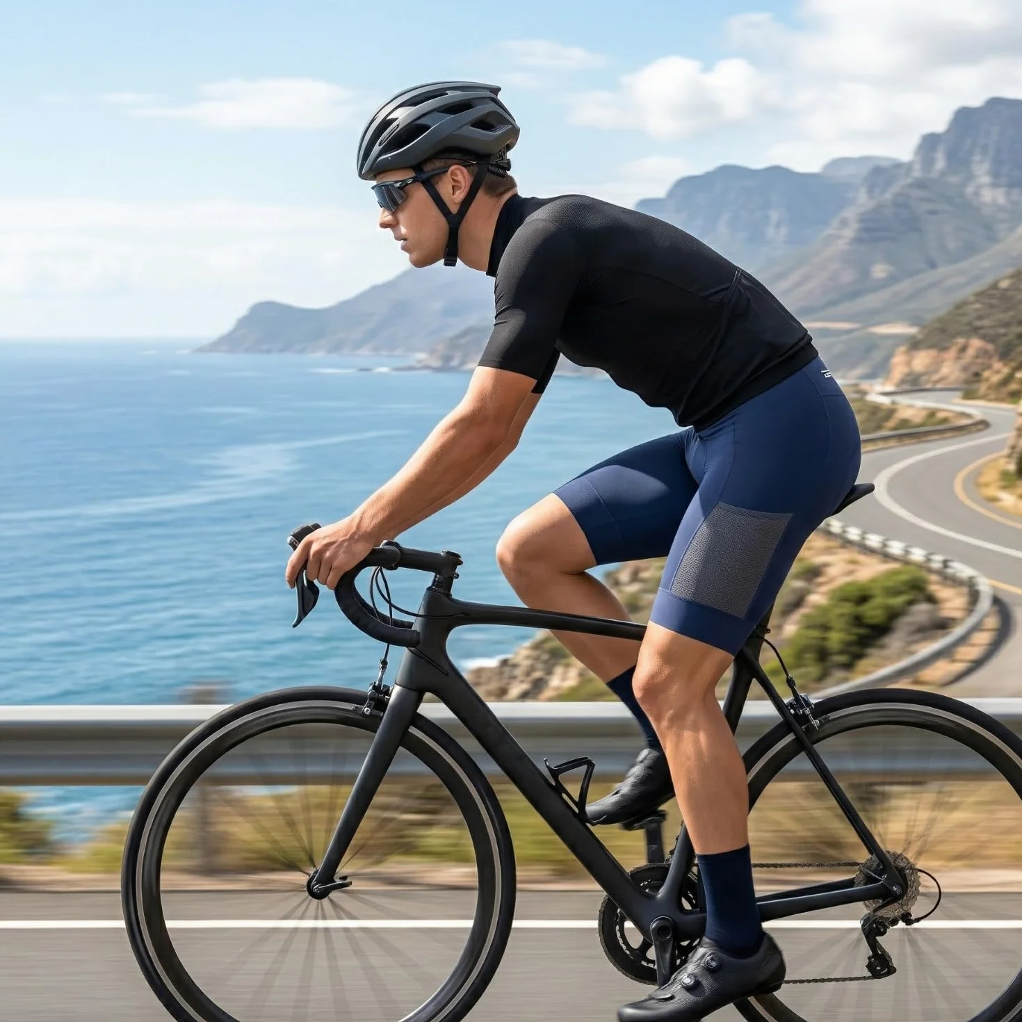 Lo.gas Salopette Ciclismo Uomo Imbottita Traspirante Asciugatura Rapida ideale per estate allenamento strada mountain bike