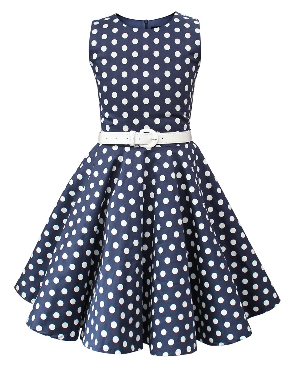 BlackButterfly Bambini Abito Vintage a Pois Anni '50 "Audrey