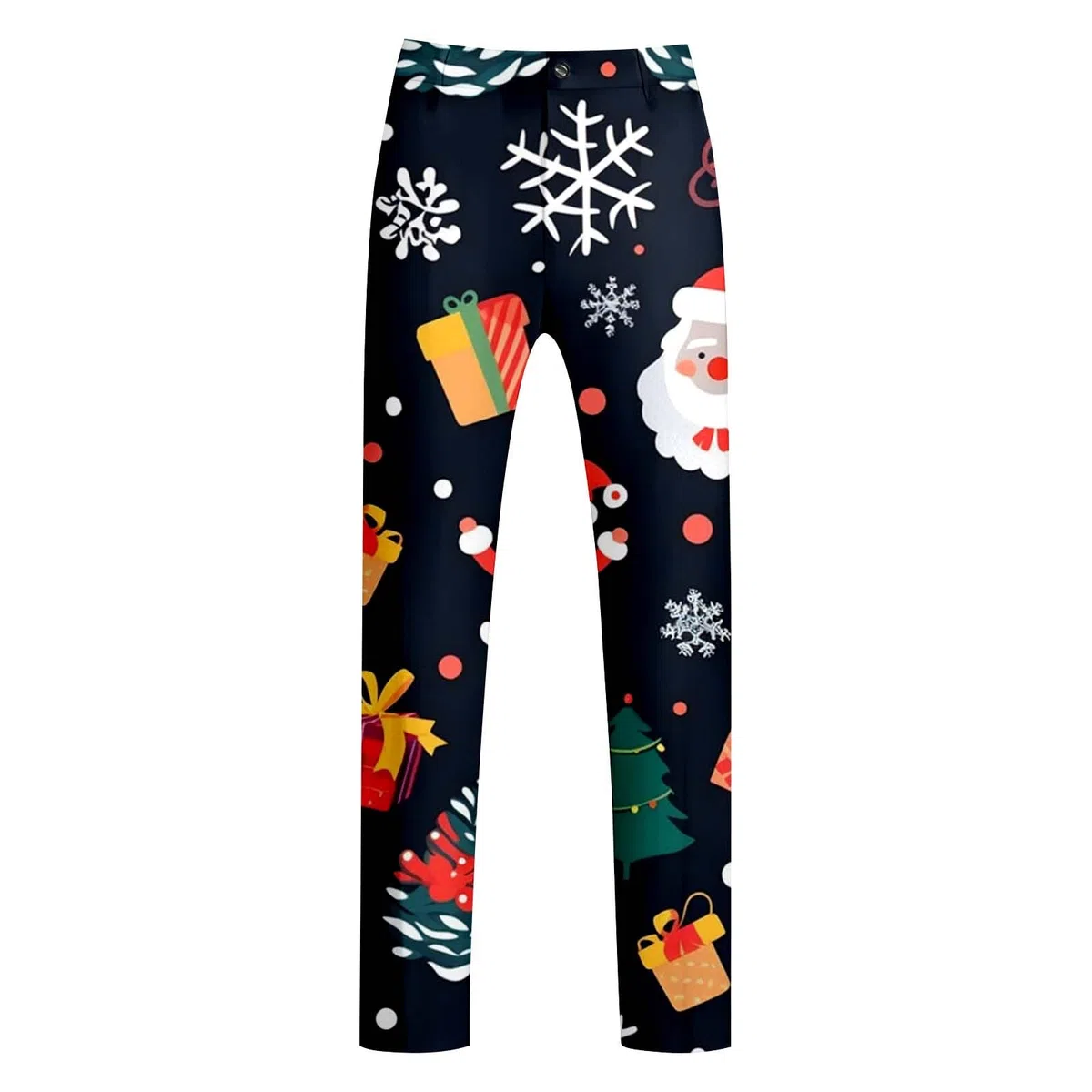 Generisch Vestito di Natale da uomo brutto costume di Natale festivo abito da uomo 2 pezzi affari smoking tuta stampa divertente Natale abiti da sposa