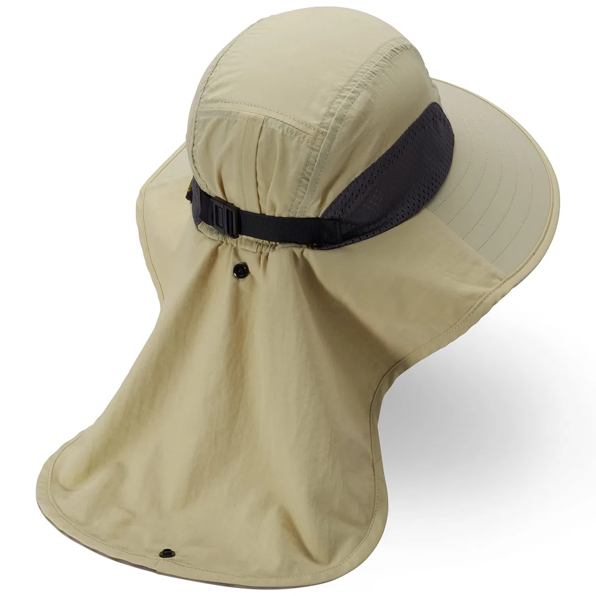 Bassdash Cappello da Sole Unisex UPF 50+ Cappello da Pesca Idrorepellente Tesa Larga con Ampia Protezione del Collo Coda di Cavallo Uomo Donna