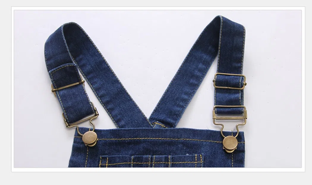 KIDSCOOL SPACE Salopette di Jeans da Bambina,Salopette di Jeans Regolabile Strappata