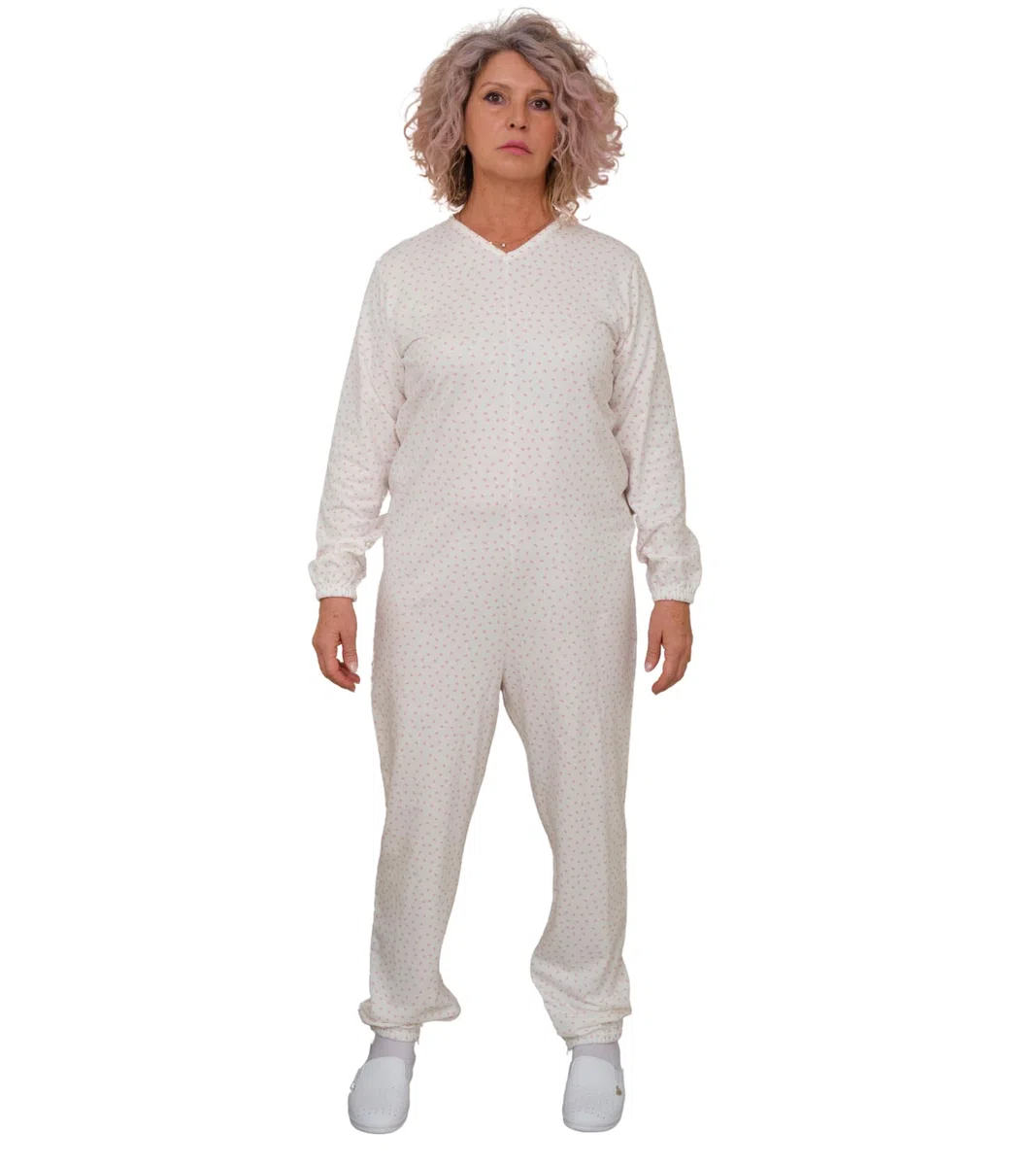 FERRUCCI COMFORT Pigiama Sanitario Invernale con 3 Zip sul Dorso e Interno Gambe, Unisex, 9012-F/2, per Anziani, Alzheimer, Incontinenza