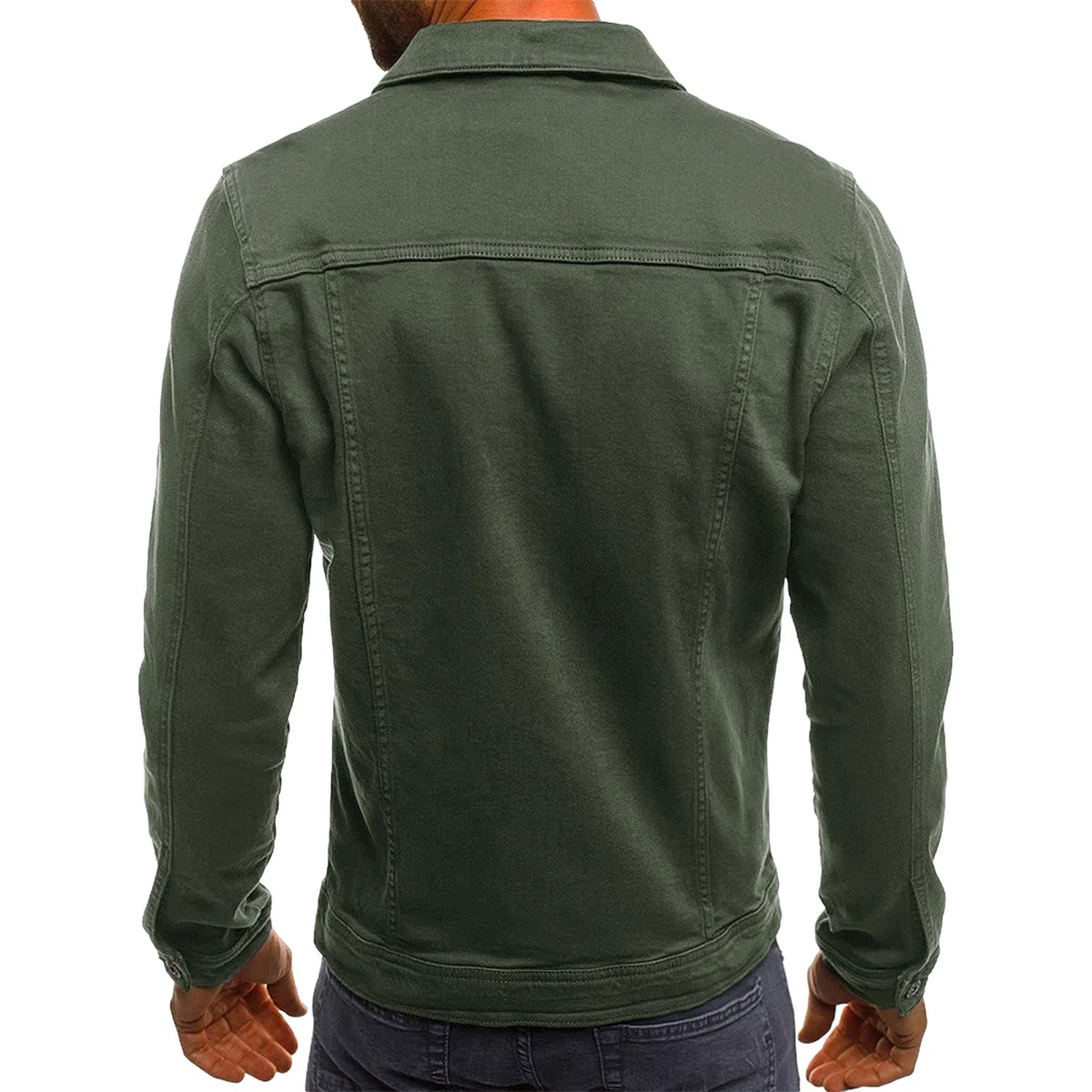 amropi Giacca di Jeans Uomo Giubbotto Casual Denim Giubbino Slim Fit Jacket