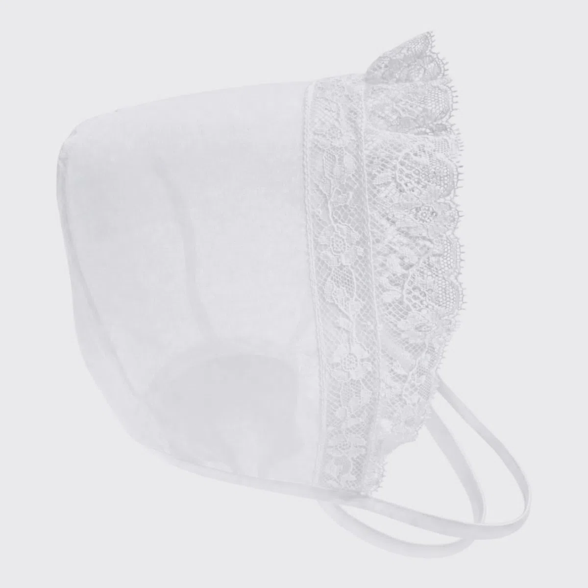 Generico Tulle E Meraviglie Cuffietta da Battesimo in Organza Disponibile in Avorio o Bianco