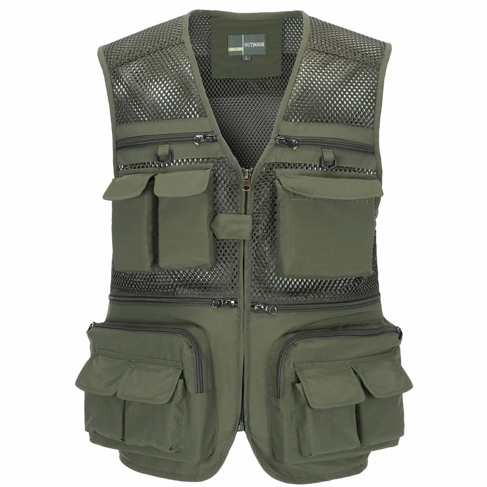 Uomo Gilet da Pesca All'aperto Multitasche Traspirante Asciugatura Rapida Giacca Senza Maniche Casual Leggera Panciotto in Rete Reporter Caccia Fotografi Giacche Gilet