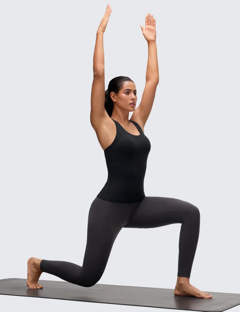 CRZ YOGA Butterluxe Canottiere da Allenamento da Donna con Parte Superiore Scollata sul Reggiseno