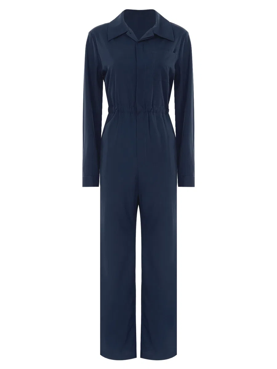 Runhomal Uniforme di Lavoro Donna Adulto Tuta Blu Lavoro Industriale Meccanici