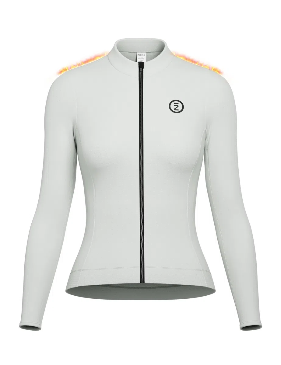 INBIKE Maglia Ciclismo Donna Invernale in Pile Giacca Ciclismo Donna Antivento Termico Maglia Bici Maglia MTB Manica Lunga