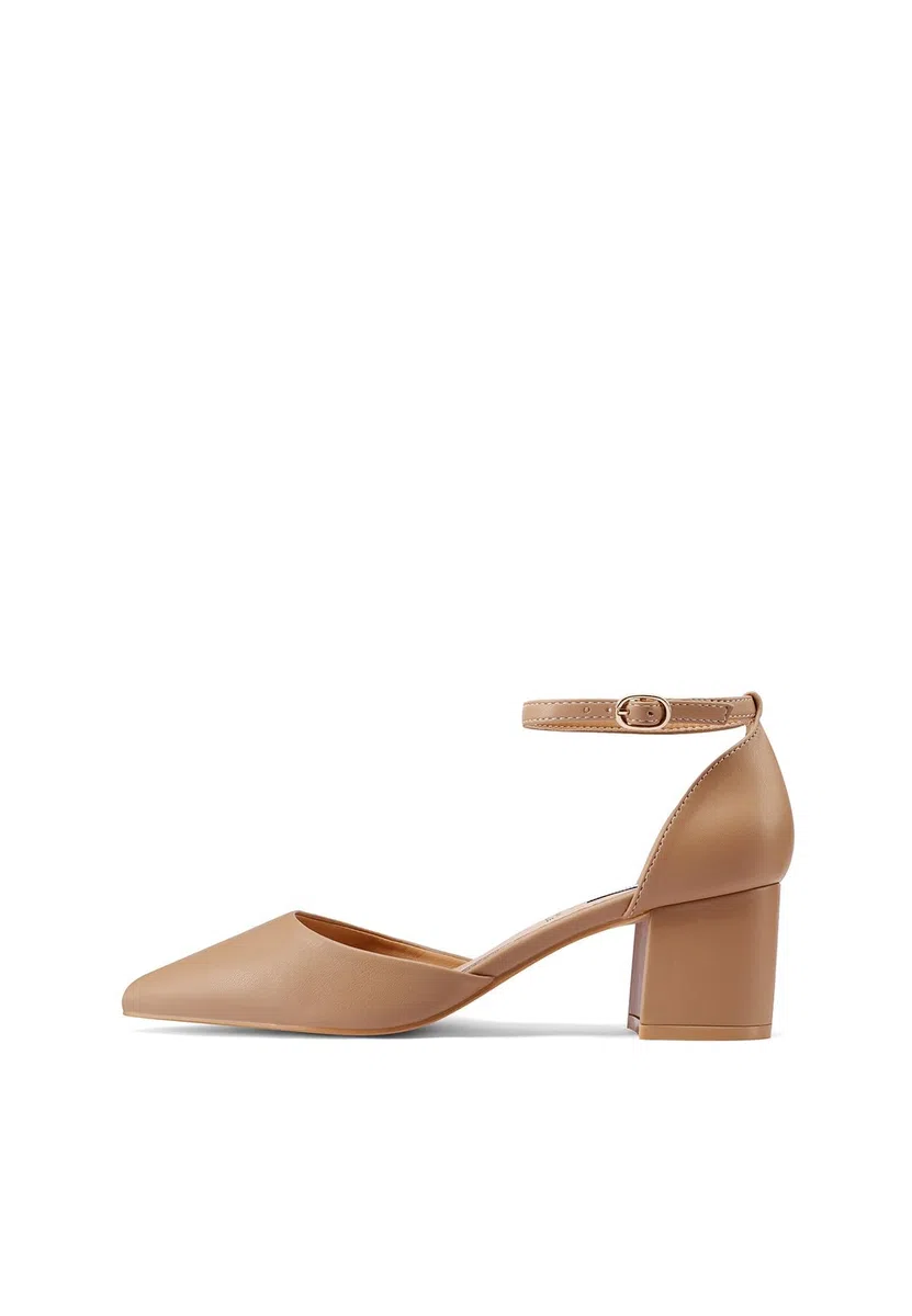 QUEEN HELENA Decollete con Tacco Basso Scarpe Eleganti con Cinturino Donna ZM9909
