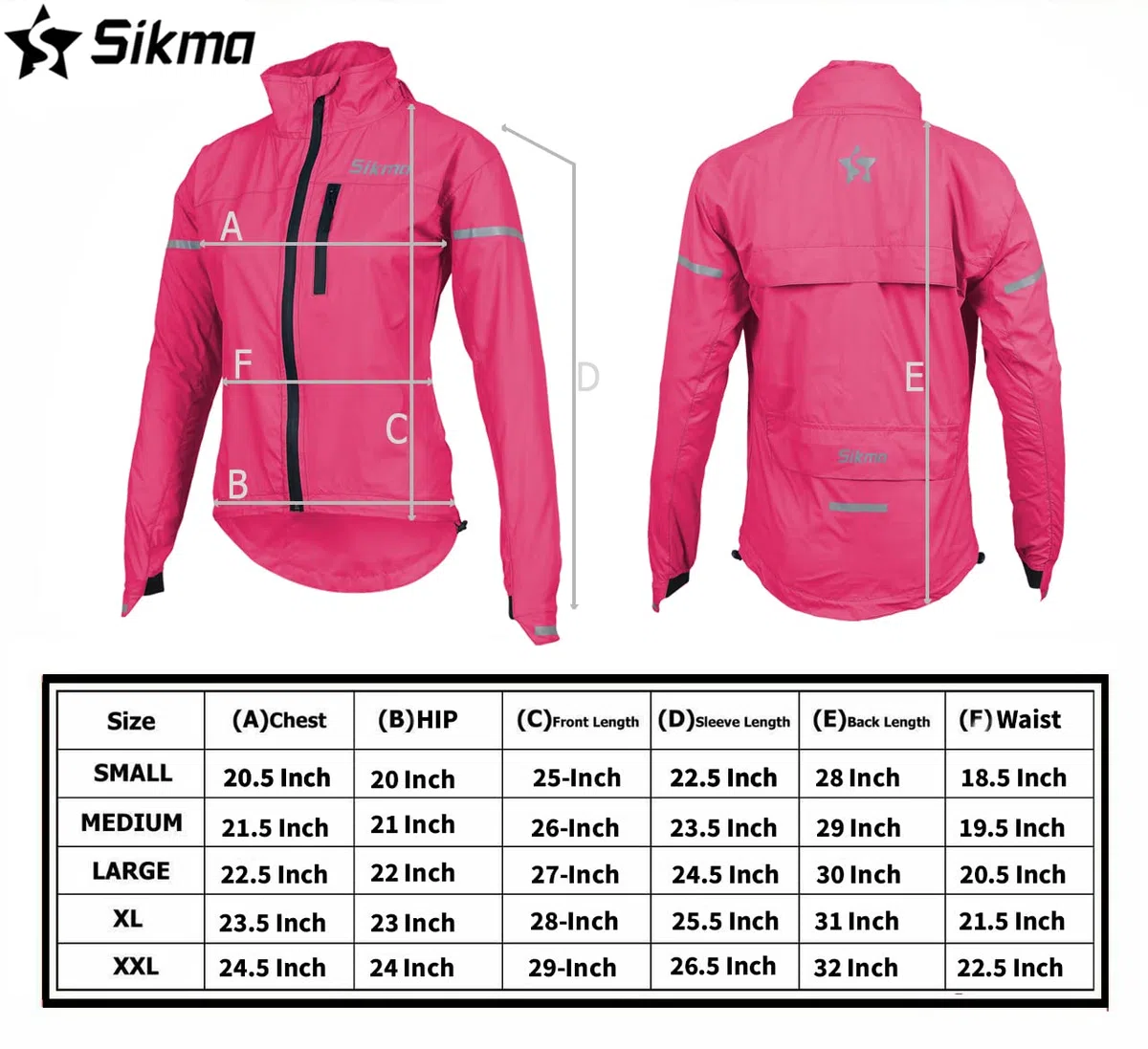 SIKMA Giacca impermeabile da donna