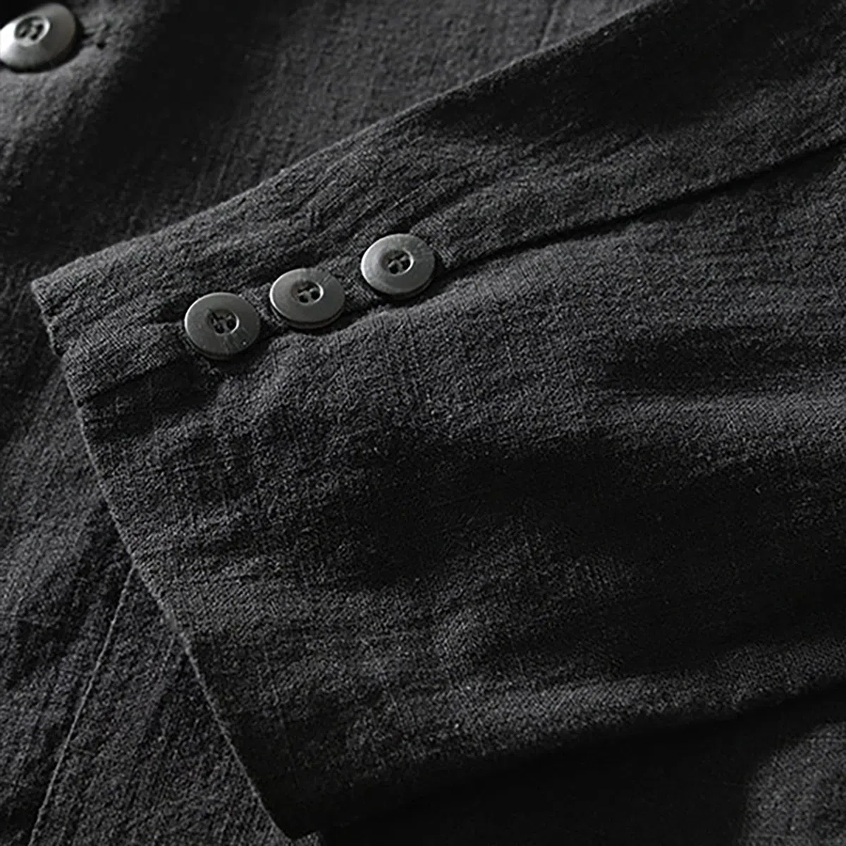 Giacca in lino, da uomo, casual, blazer, in lino, traspirante, con bottoni, leggeri, per il tempo libero, estivi, taglie forti, giacca casual