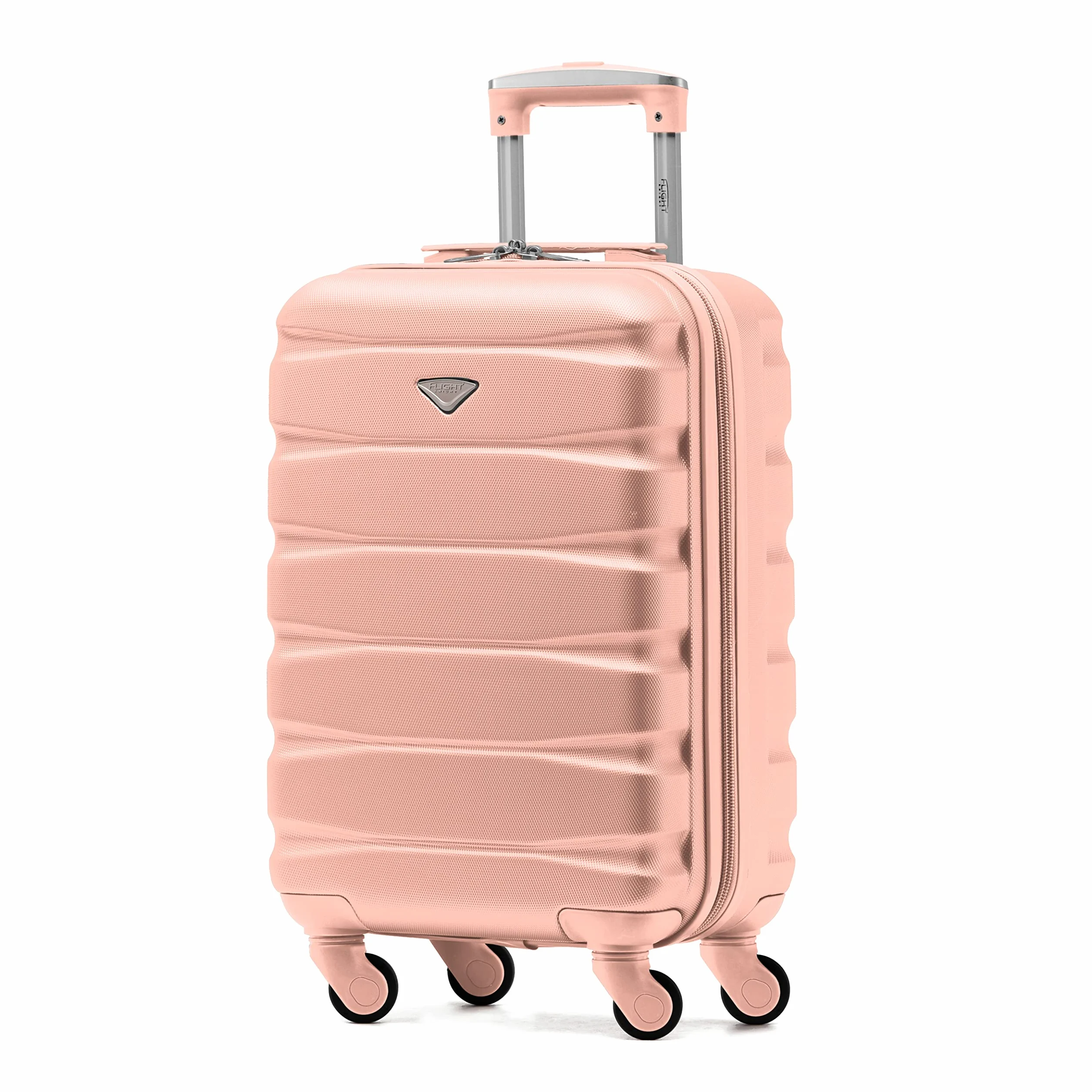 Flight Knight ABS Trolley Bagaglio A Mano 55x35x20cm Compatibile Con Alitalia, easyJet, RyanAir, KLM E Tanti Altri! Valigia Leggera Bagaglio A Mano 4 Rotelle.