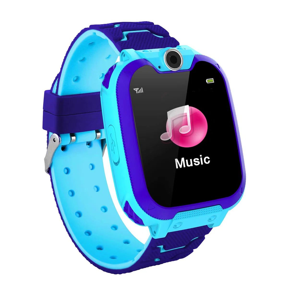JUMWING Smartwatch per Bambini,Orologio Smartwatch con Chiamata SOS, Fotocamere, Musicale, Torcia, Sveglia, Giocattoli educativi, Regalo per Ragazzi e Ragazze (Blu)