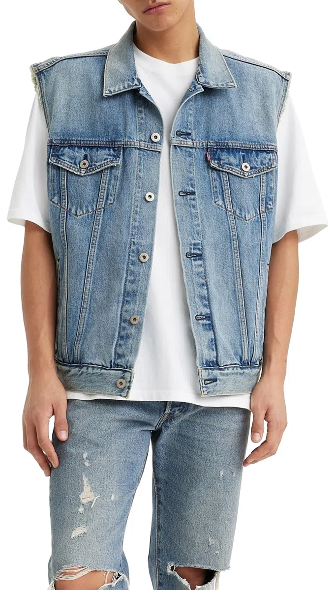 Levi's Relaxed Trucker Gilet in denim Uomo