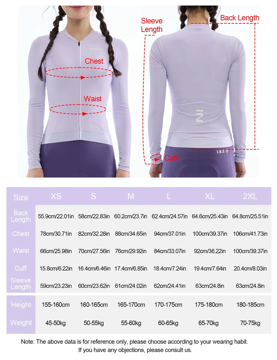 INBIKE Maglia Ciclismo Donna Maniche Lunghe Maglia MTB con 3 Tasche Maglia Bici Protezione Solare Assorbente Traspirante Asciugatura Rapida Elastico WFL880
