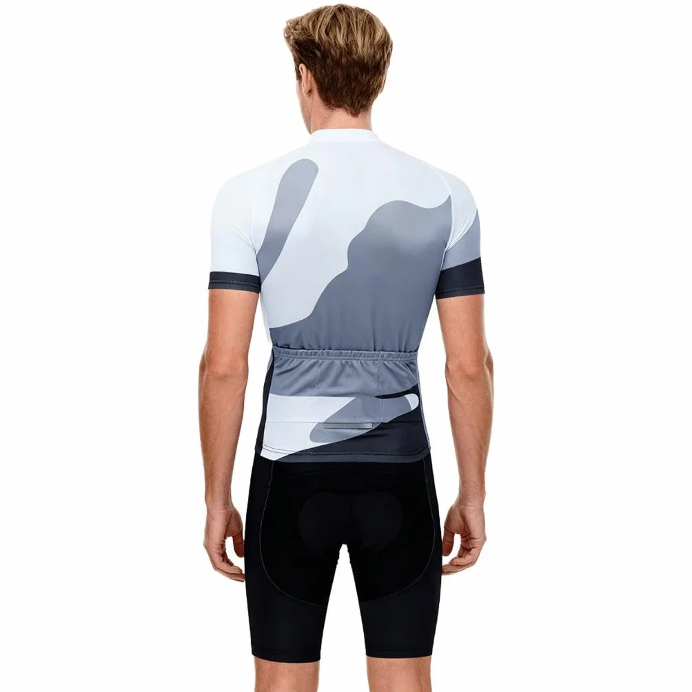 Moxilyn Set di maglia da ciclismo a maniche corte per uomo, maglia da ciclismo, maglia a maniche corte + pantaloni da ciclismo con gel 9D, originale in garza e pantaloni da ciclismo
