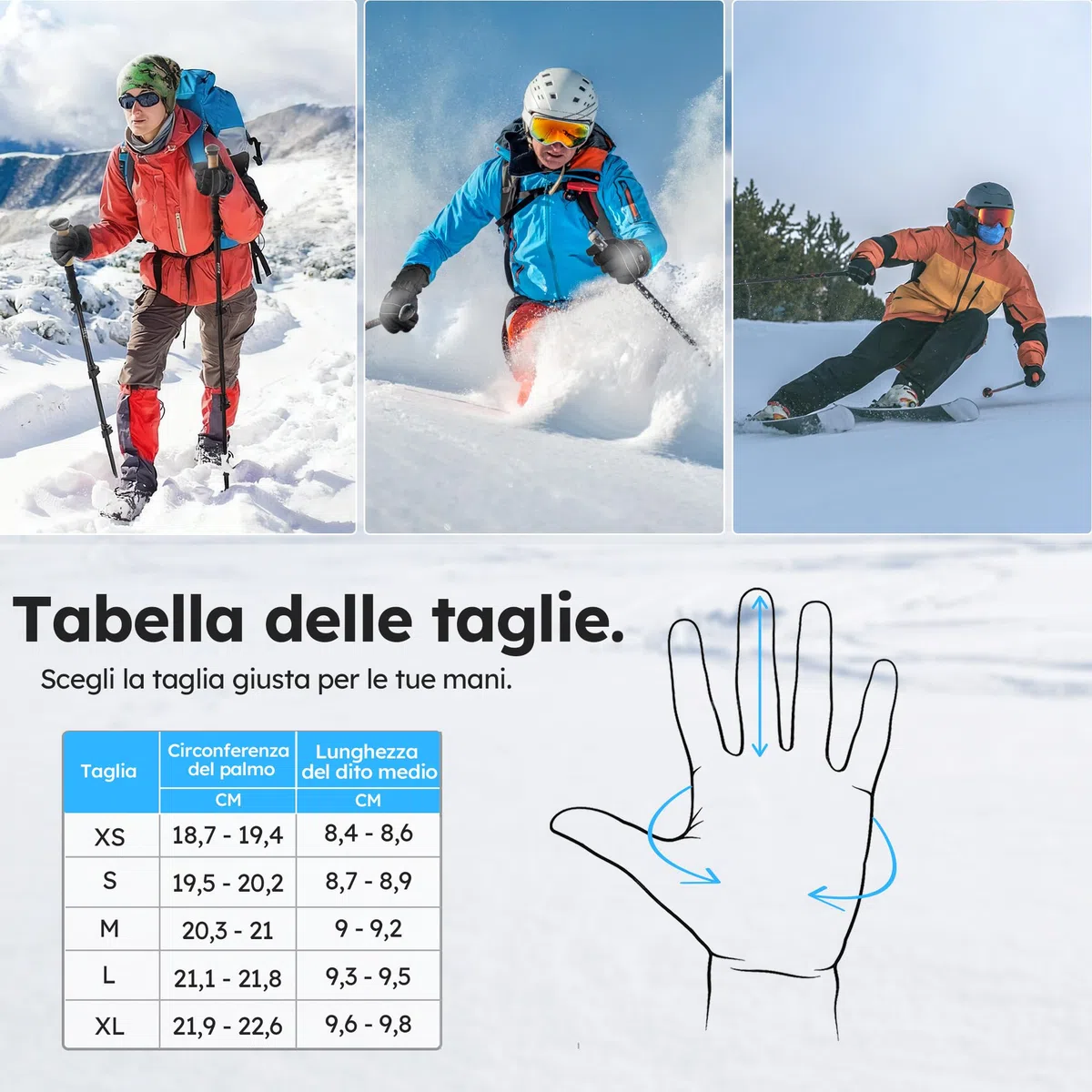 Guanti Riscaldati – Pro – 3 livelli – Guanti elettrici – Resistenti all'acqua e al vento – Guanti riscaldabili ricaricabili – Nero – di Saaf