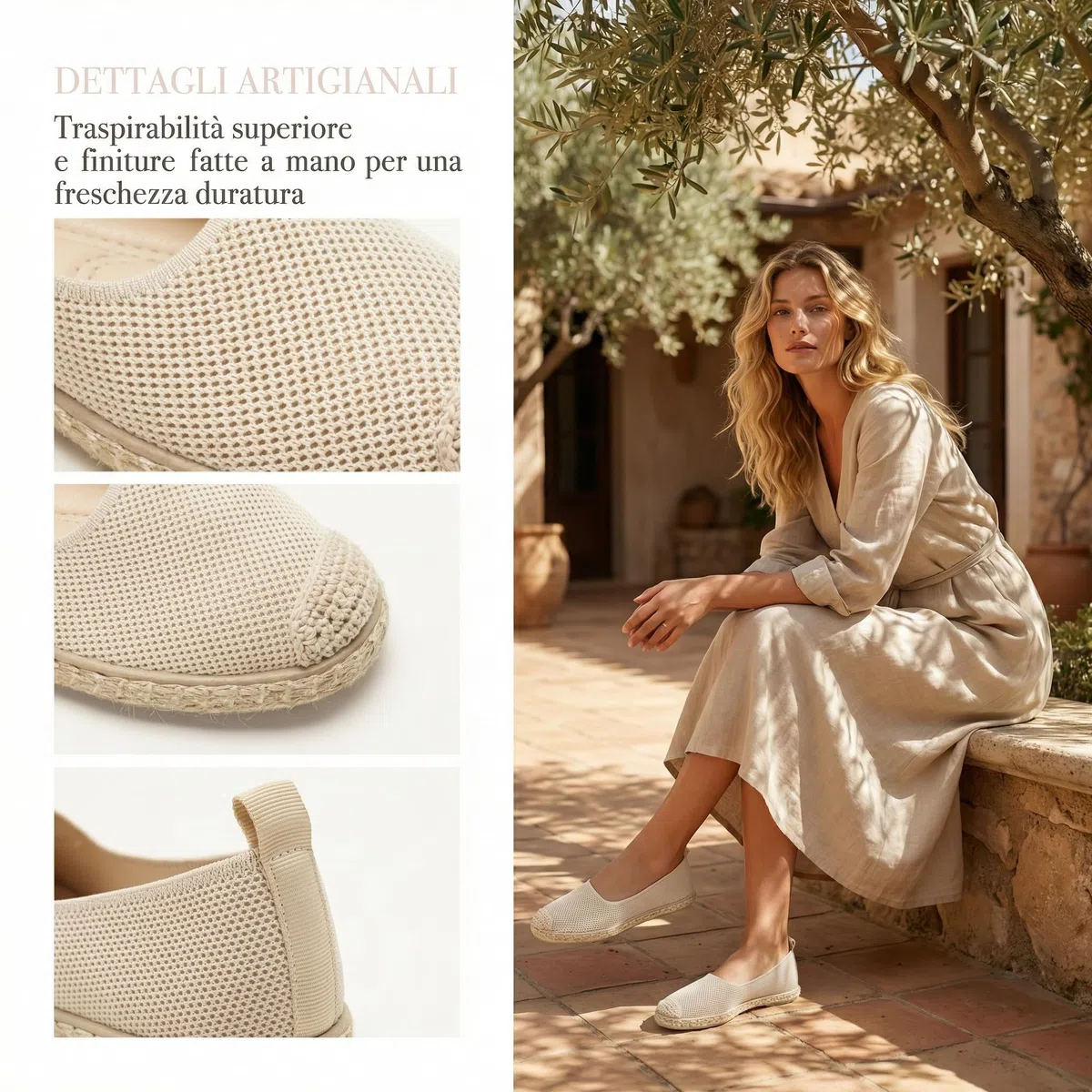 GLAMORA Espadrillas Donna Ballerine Slip On Scarpe Basse Maglia Traspirante Leggere Comode Estive Suola Gomma Antiscivolo Flessibili Calzatura Casual Comfort Senza Lacci Tessuto Elasticizzato