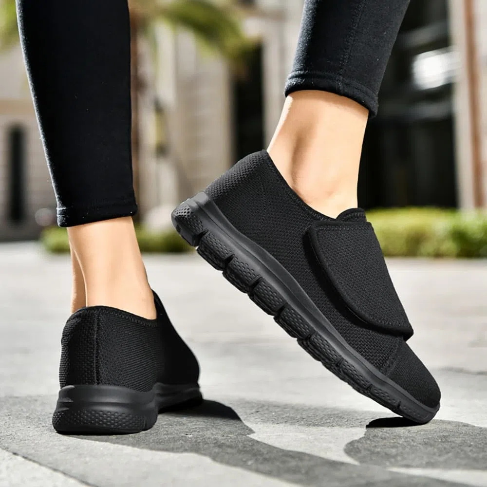 Scarpe per Diabetici Donna Extra Larghe Pantofole Ortopediche Edema Uomo Scarpe da Riabilitazione Traspirante Regolabili Scarpe da Passeggio