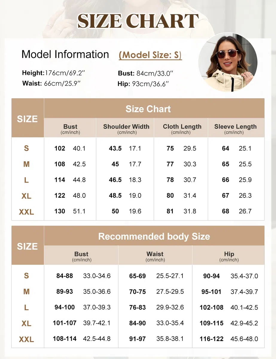 heekpek Giacca da Donna Primaverile Parka Cappotto con Cappuccio Leggero Jacket Giubbotto Elegante Antivento Trench Mezza Stagione Softshell Casual Zip Up Coat Outdoor per Autunno