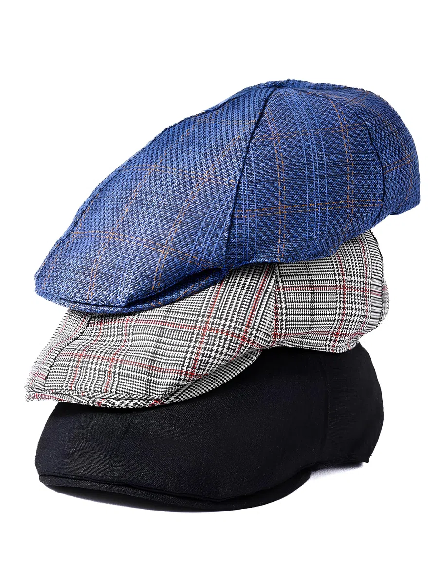Cappello Piatto Uomo Lino e Cotone - Made in Italy - Berretto Vintage retrò Coppola Siciliana - Elegante, Traspirante, UPF 50 - Taglie 55, 57, 59, 61