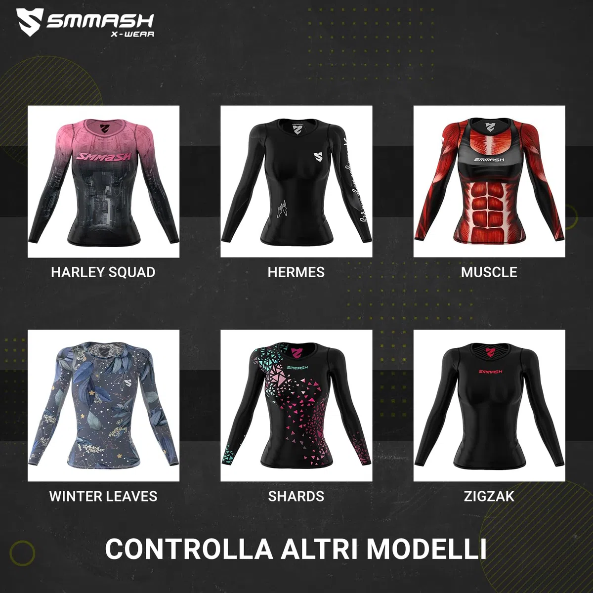SMMASH Camicia Funzionale Camicia da Donna A Compressione Camicia Sportiva A Manica Lunga Traspirante con Tecnologia Seconda Pelle Fitness Top Outdoor