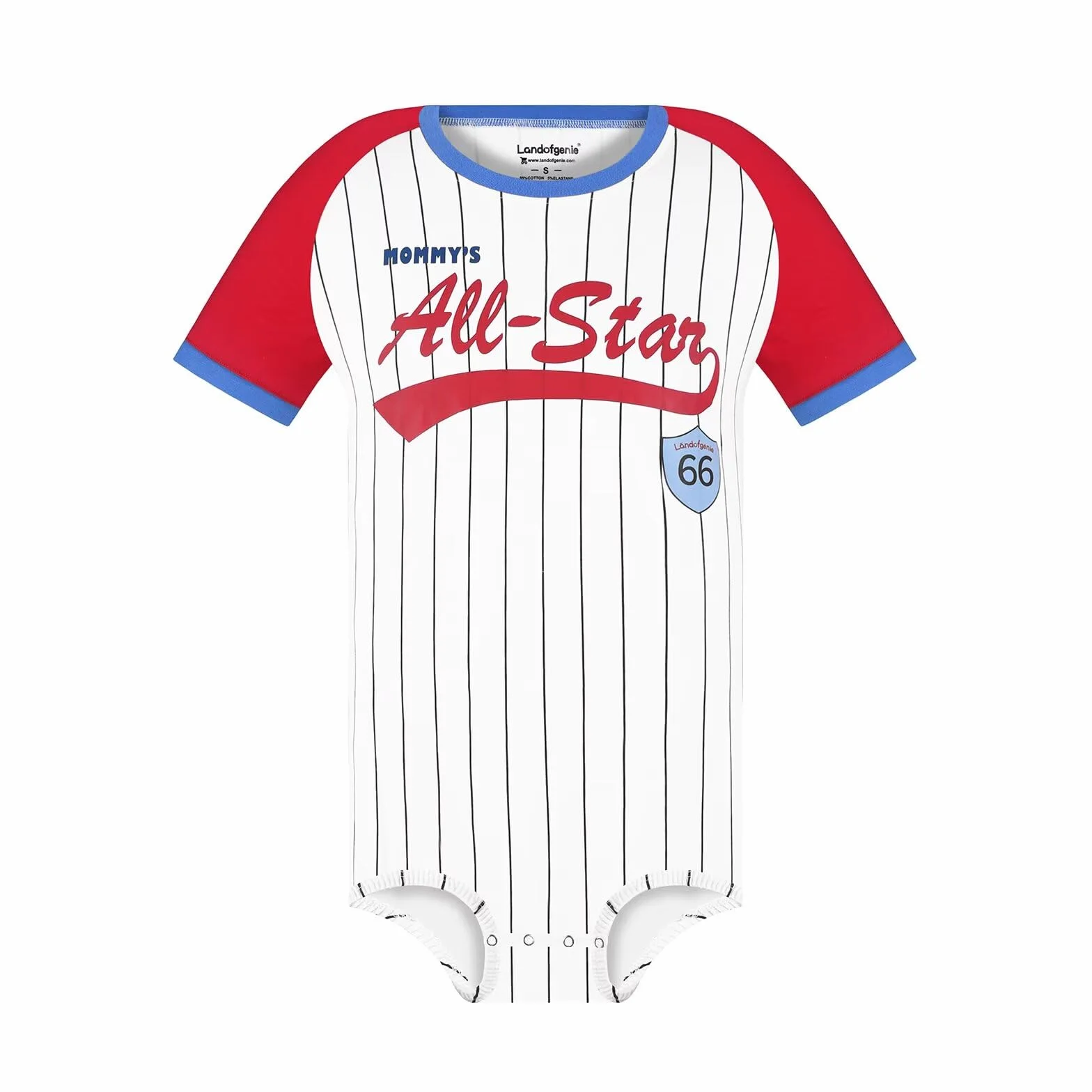 Landofgenie Uomo Body Pigiama Botton Crotch Top Shirt Strisce Maniche Raglan Onesie Rompers per Gli Uomini Baseball Classic Striped