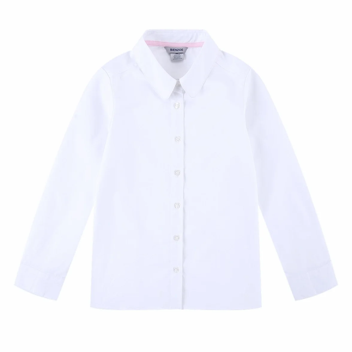 Bienzoe Ragazze Manica Lunga Oxford Camicia