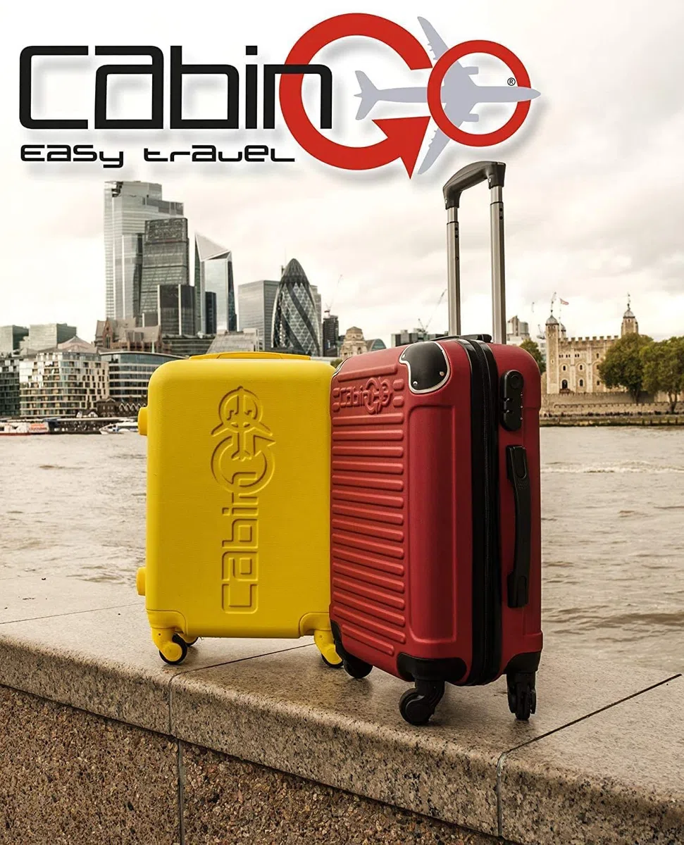Cabin Go - trolley bagaglio a mano easyjet 45x36x20 30L - valigia bagaglio a mano rigida ABS - maniglia telescopica - ultra leggero