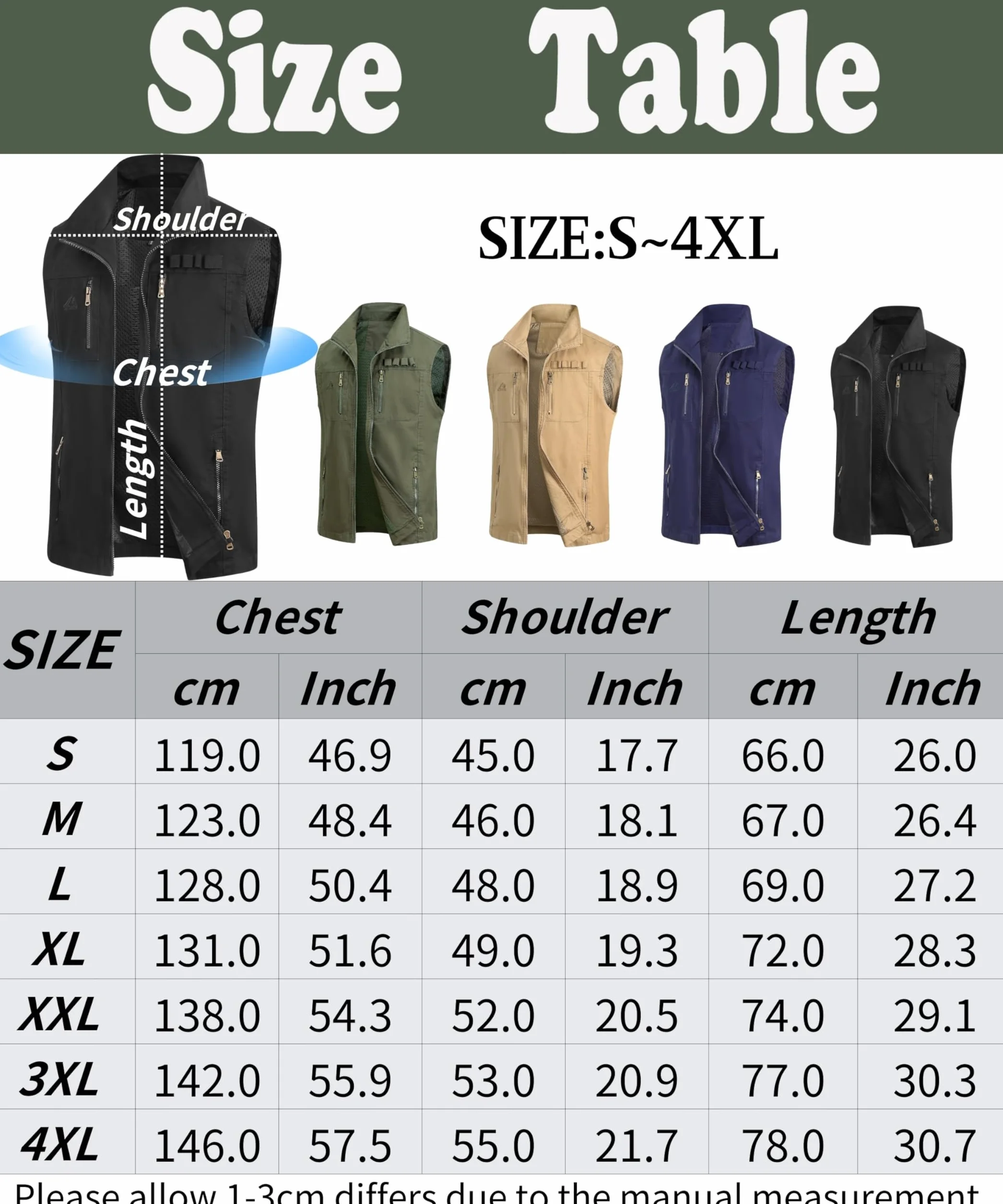 Uomo All'aperto Gilet Multi-Tasca Cotone Gilet da Pesca Leggero Traspirante Giubbotti Gilet vintage Casual Sport Giubbino Senza Maniche Caccia Fotografi