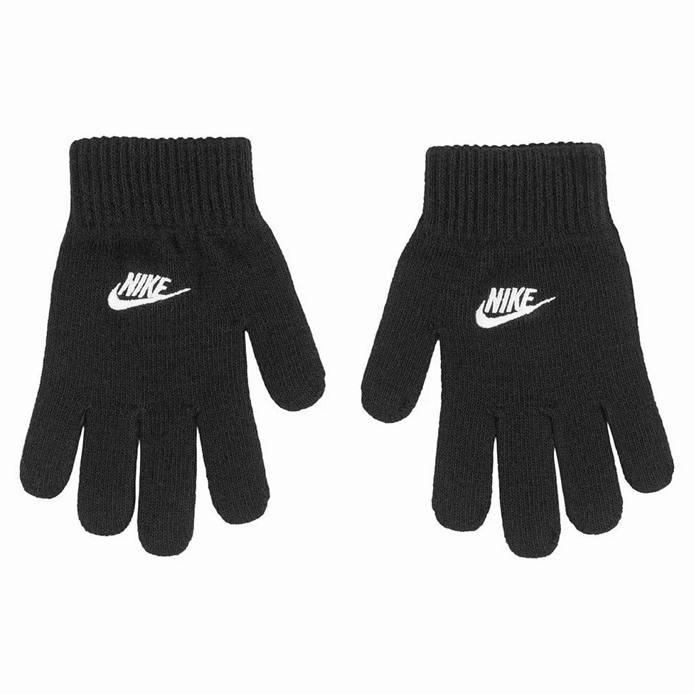NIKE -Set Composto da Cappellino di Lana E Guanti -Cappellino con Risvolto E Logo Guanti con Logo