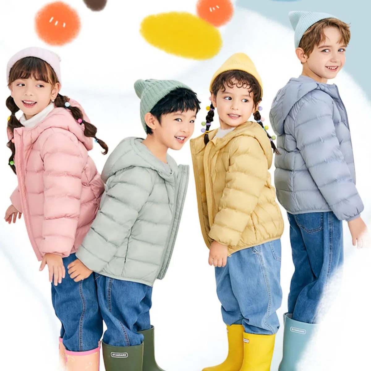 Bambina Piumino Leggero con Cappuccio Cappotto Invernale Giacca Giubbotto Tranpuntato per Bambini e Ragazzi