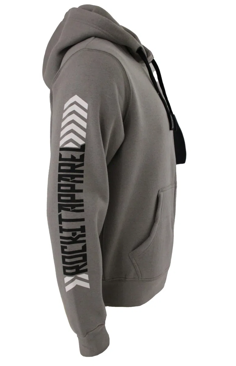 ROCK-IT Apparel® Giacca con Cappuccio da Uomo Hoodie Racer 07" Giacca di Felpa Felpa con Cappuccio Pesante Hoody Pullover S-5XL Ziphood con Zip con Cappuccio e Interno in Pile Grigio e Blu Navy