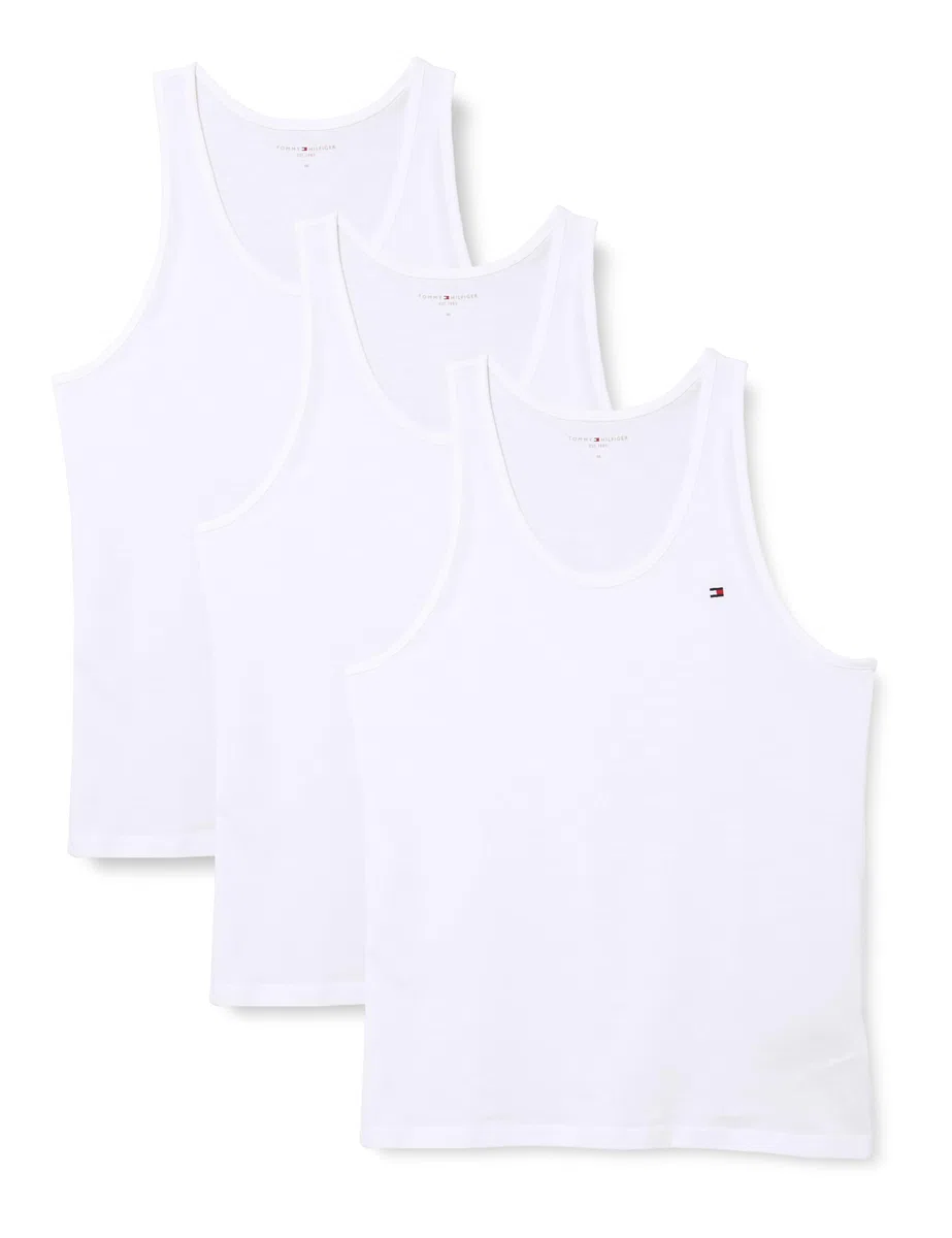 Tommy Hilfiger Uomo Canotte Confezione da 3 Scollo Rotondo