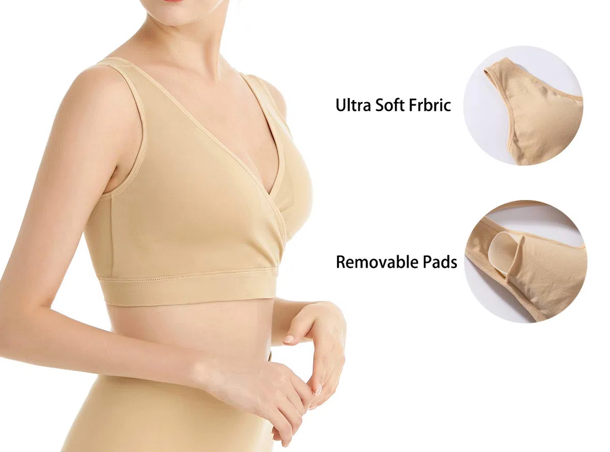 Lemef Reggiseni per Allattamento al Seno Senza Fili, Confezione da 3