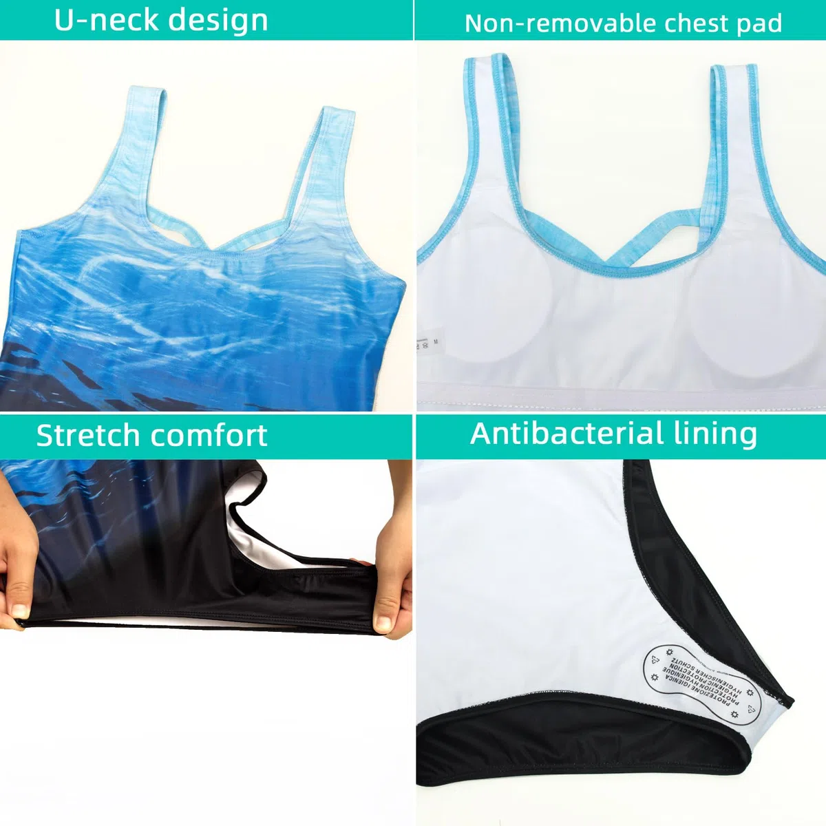 Costume da Bagno Sport Donne Estate Belly Way One Piece Rashguard Sexy Push Up Costumi da Bagno Donne Costume da Bagno Monokini Beachwear