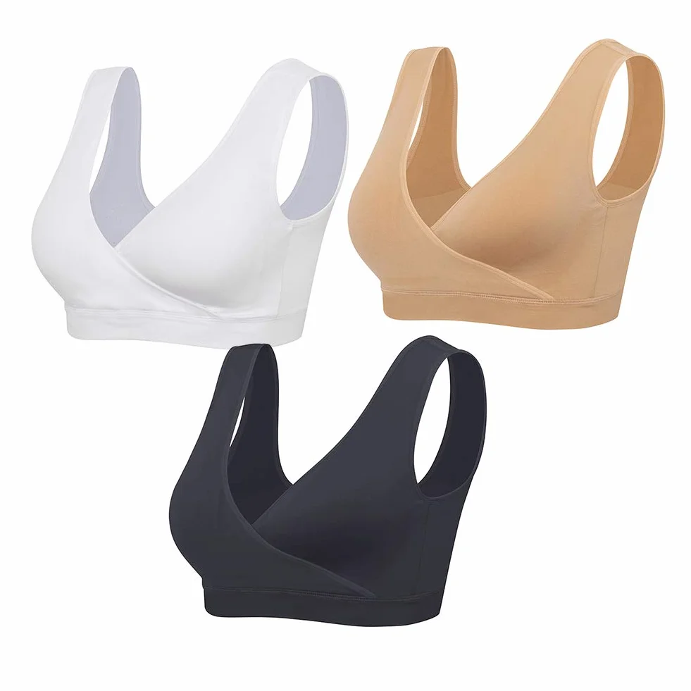 Lemef Reggiseni per Allattamento al Seno Senza Fili, Confezione da 3