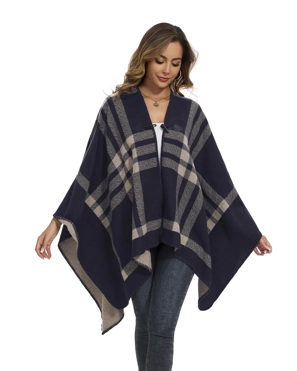 FEFLO Sciarpe e Mantelle per Donna, Elegante Mantella Lavorata a Maglia con Apertura Frontale, Poncho Sciarpa Coperta Cardigan Cappotto per Primavera, Autunno e Inverno