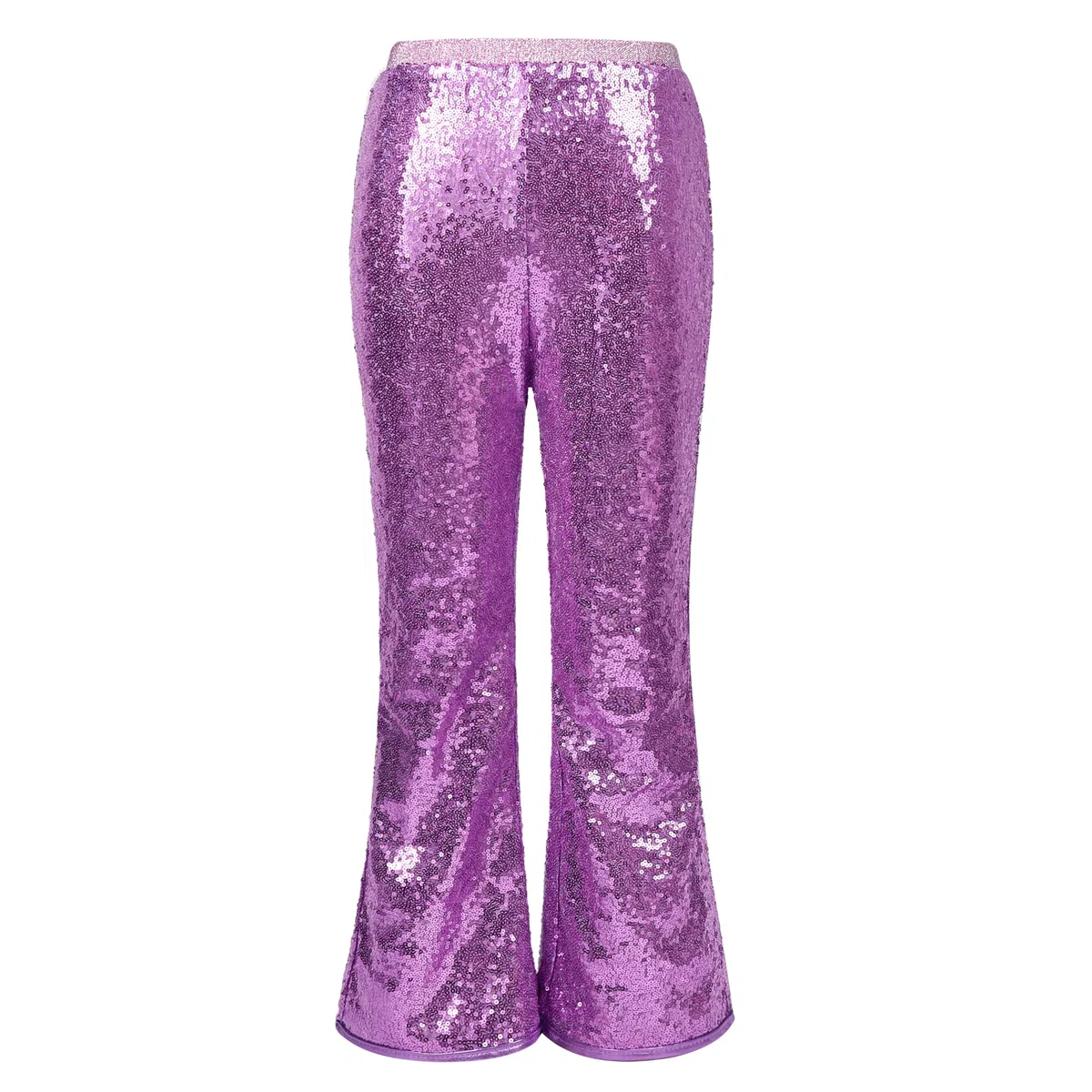 LOLANTA Pantaloni con Paillettes per Bambine, Pantaloni a Zampa d'elefante Scintillanti, Abbigliamento da Festa e Hip Hop