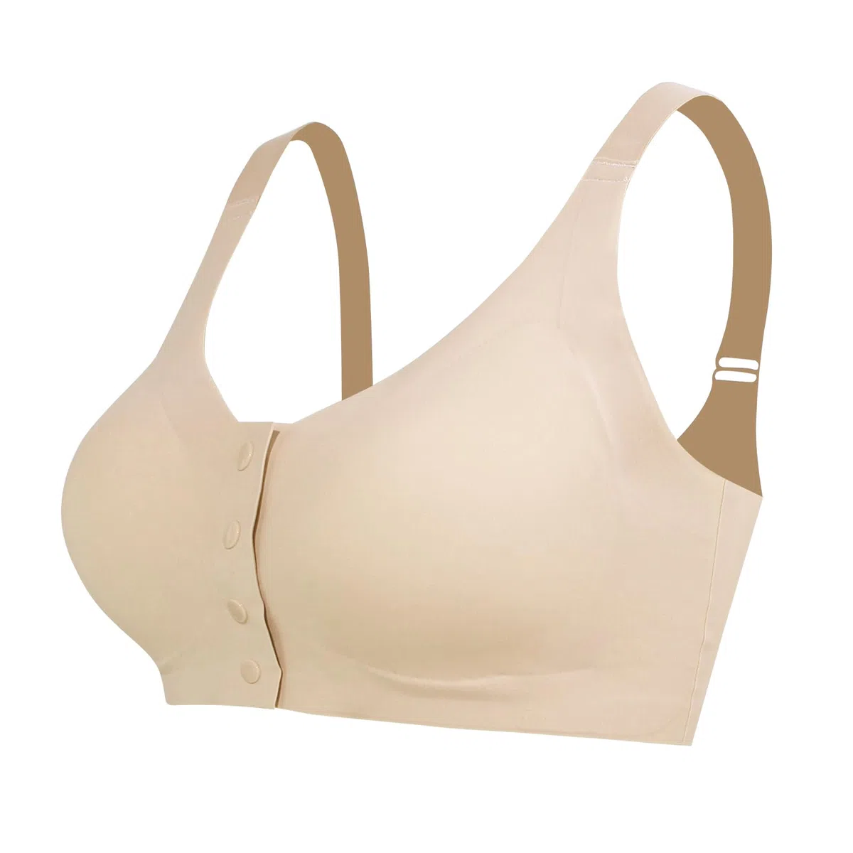 Lervanla Reggiseno per mastectomia post intervento chirurgico con tasche, chiusura frontale senza ferretto per forme del seno, spalline regolabili senza cuciture, reggiseno morbido comodo per tutti i