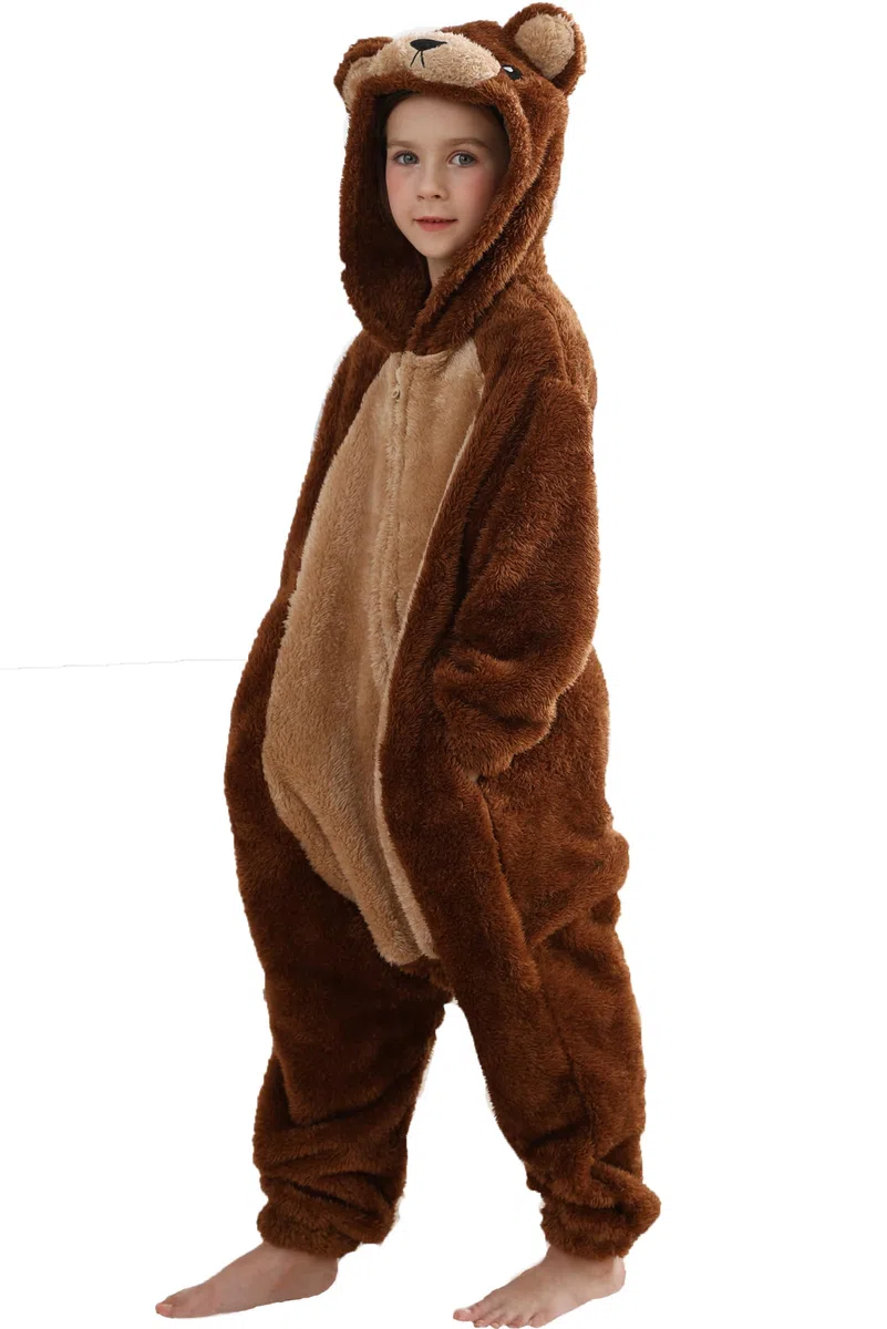 DarkCom Onesie per Bambini e Adulti,Pigiama Genitore-Bambino Carnevale Cosplay Halloween Costume Animale Pigiama di Natale