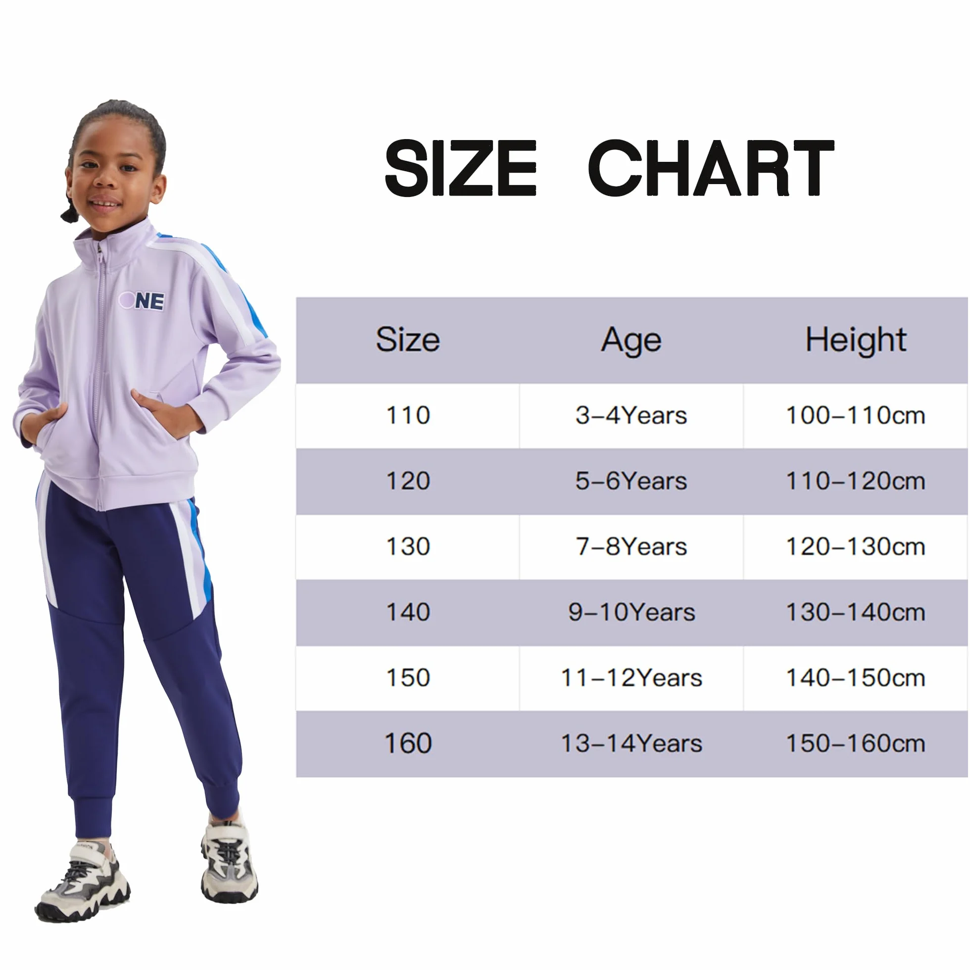 Ragazze Bambini Tuta Abbigliamento 2 pezzi Set a righe Bomber con zip Top con tasche Sport Jogger Pantaloni