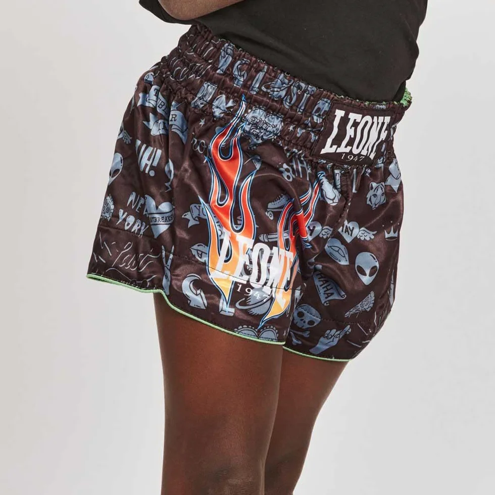 Leone 1947 - Pantaloncini Boxe, Pantaloncini Kick-Thai Jr. Unisex - Bambini e Ragazzi