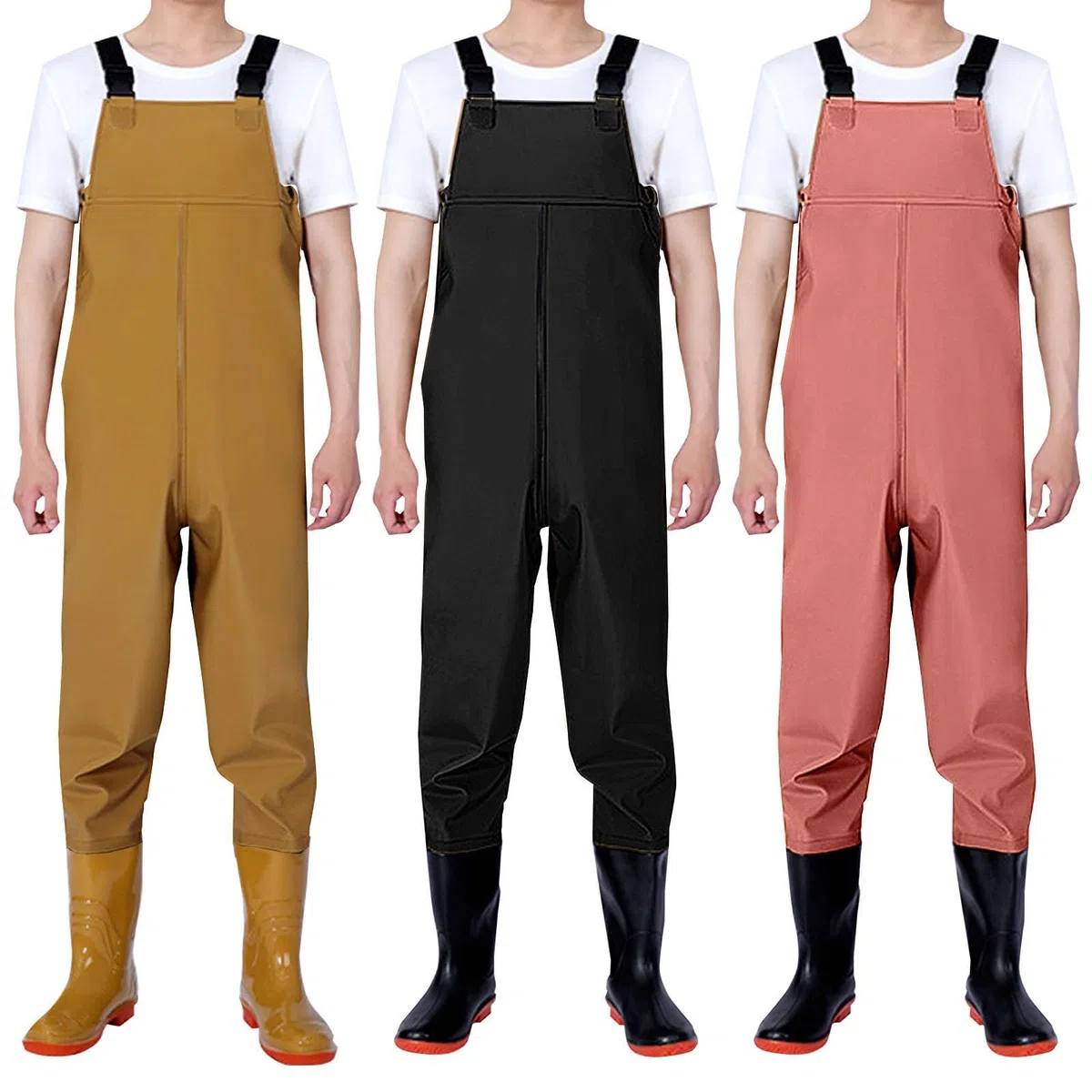 Pantaloni da pescatore da donna con stivali, impermeabili, traspiranti, da pesca, da lavoro, con bretelle, da lavoro, per attività all'aperto, in softshell, estivi