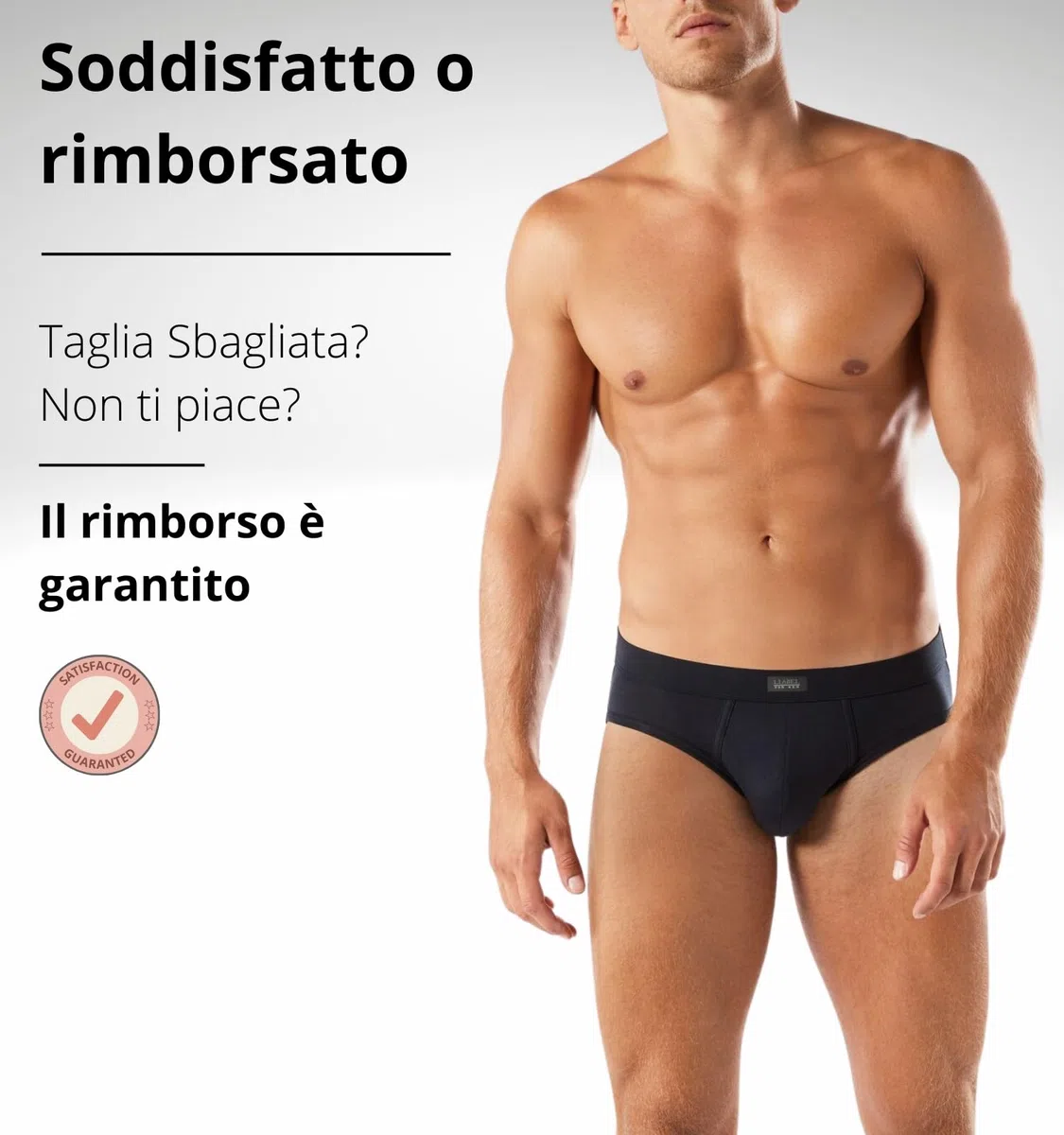 Liabel - Slip Uomo Cotone (Pacco da 6) Bielastico - Mutande Uomo in Cotone Elasticizzato - Intimo Mutande Uomo Colorate alla Moda Bianchi Neri Grigio LS2200
